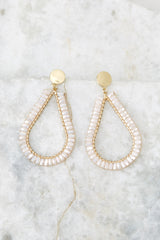 2 Stop And Drop Ivory Earrings at reddress.com