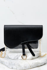 3 Everyone Will Know Black And Clear Purse at reddress.com