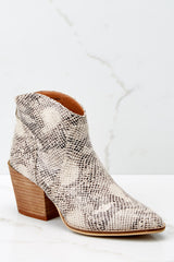 2 Well Played Snakeskin Ankle Booties at reddress.com