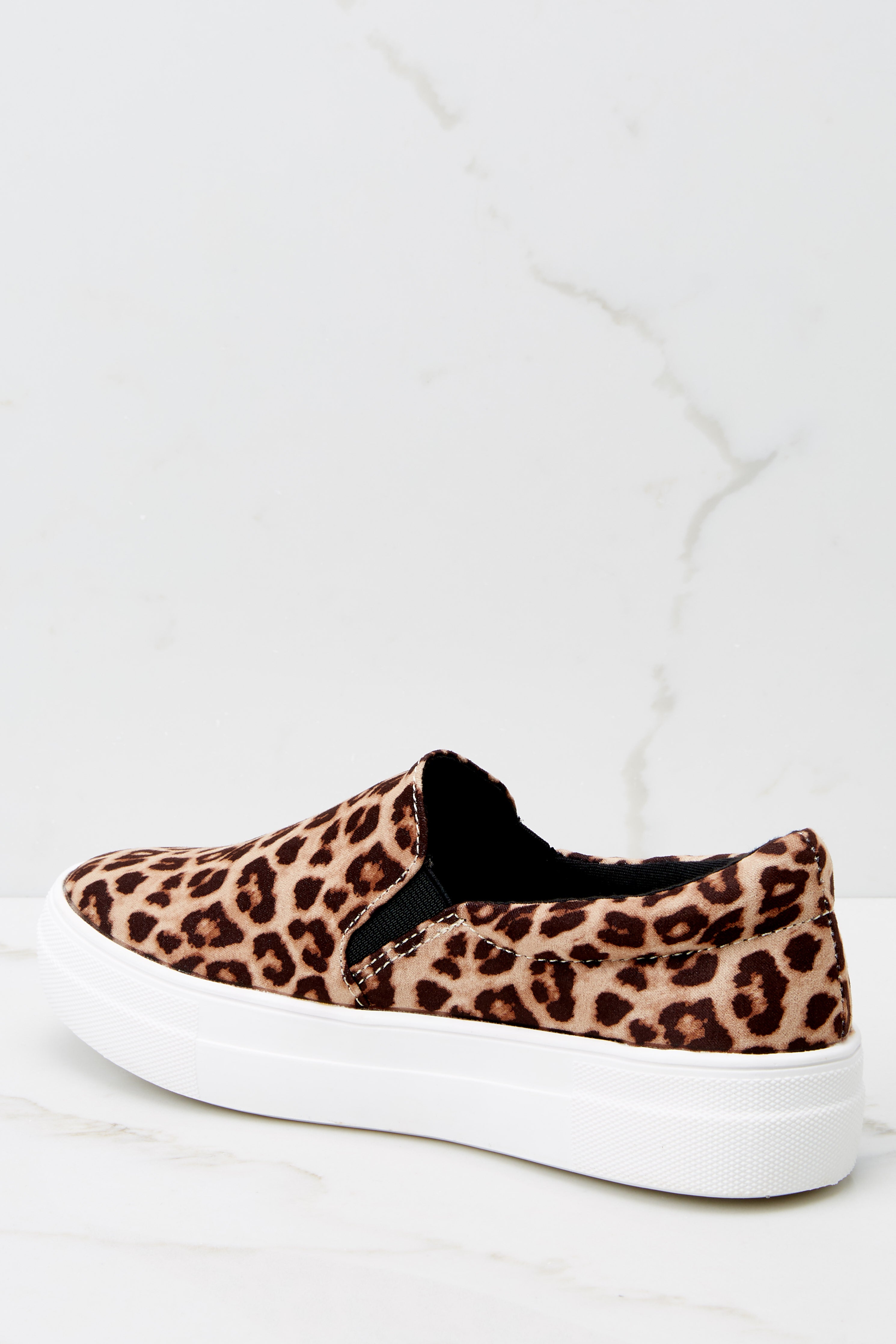 5 Go The Distance Leopard Print Slip On Sneakers at reddress.com