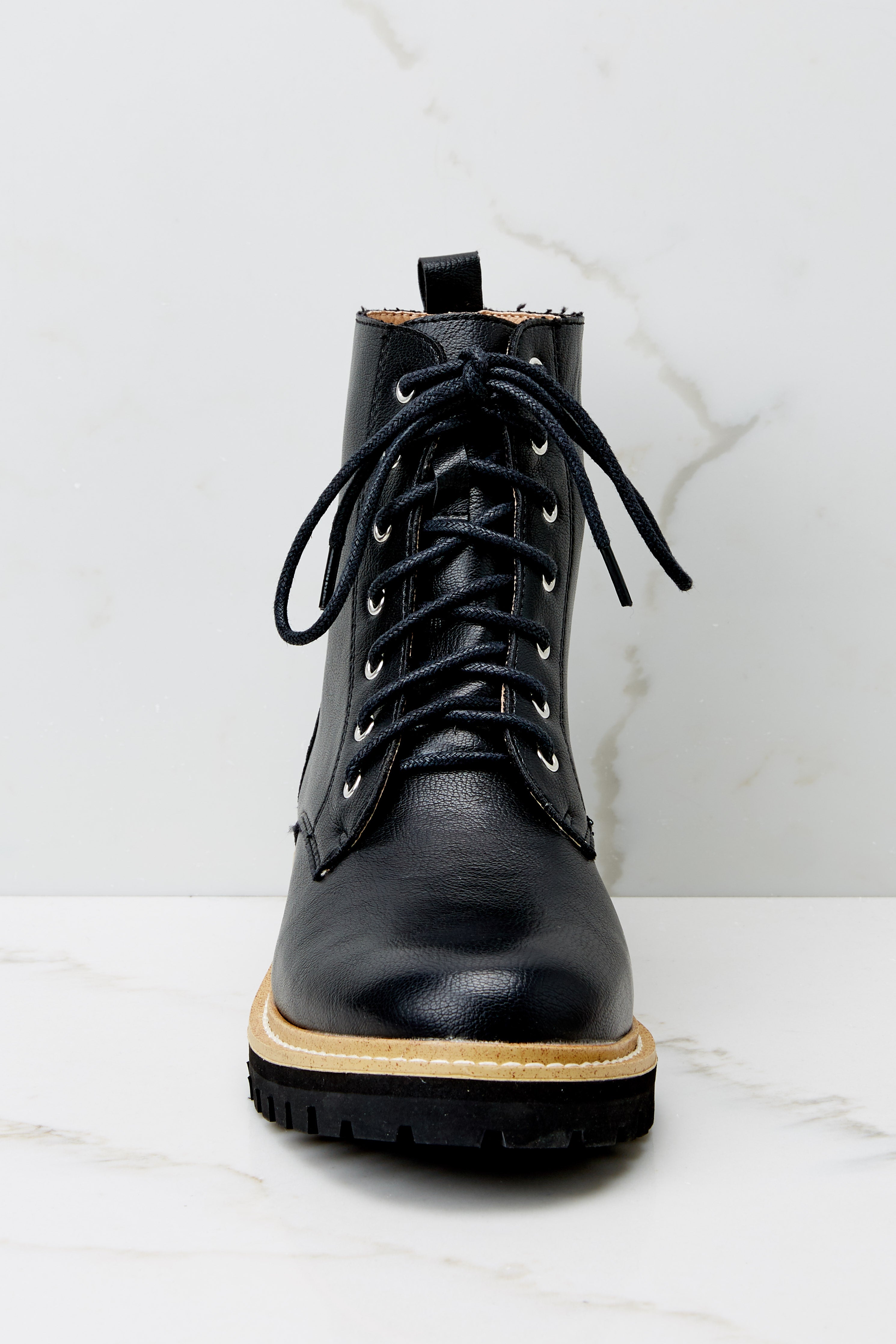4 Worth It Every Time Black Lace Up Boots (BACKORDER JANUARY) at reddress.com