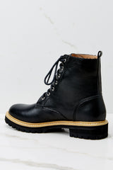 5 Worth It Every Time Black Lace Up Boots (BACKORDER JANUARY) at reddress.com