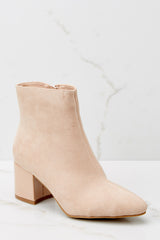 3 Split Decision Nude And Blush Ankle Booties at reddress.com