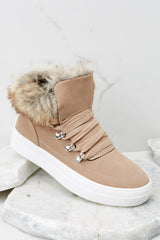 2 Warming Sign Taupe Sneakers at reddress.com