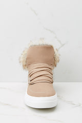 4 Warming Sign Taupe Sneakers at reddress.com