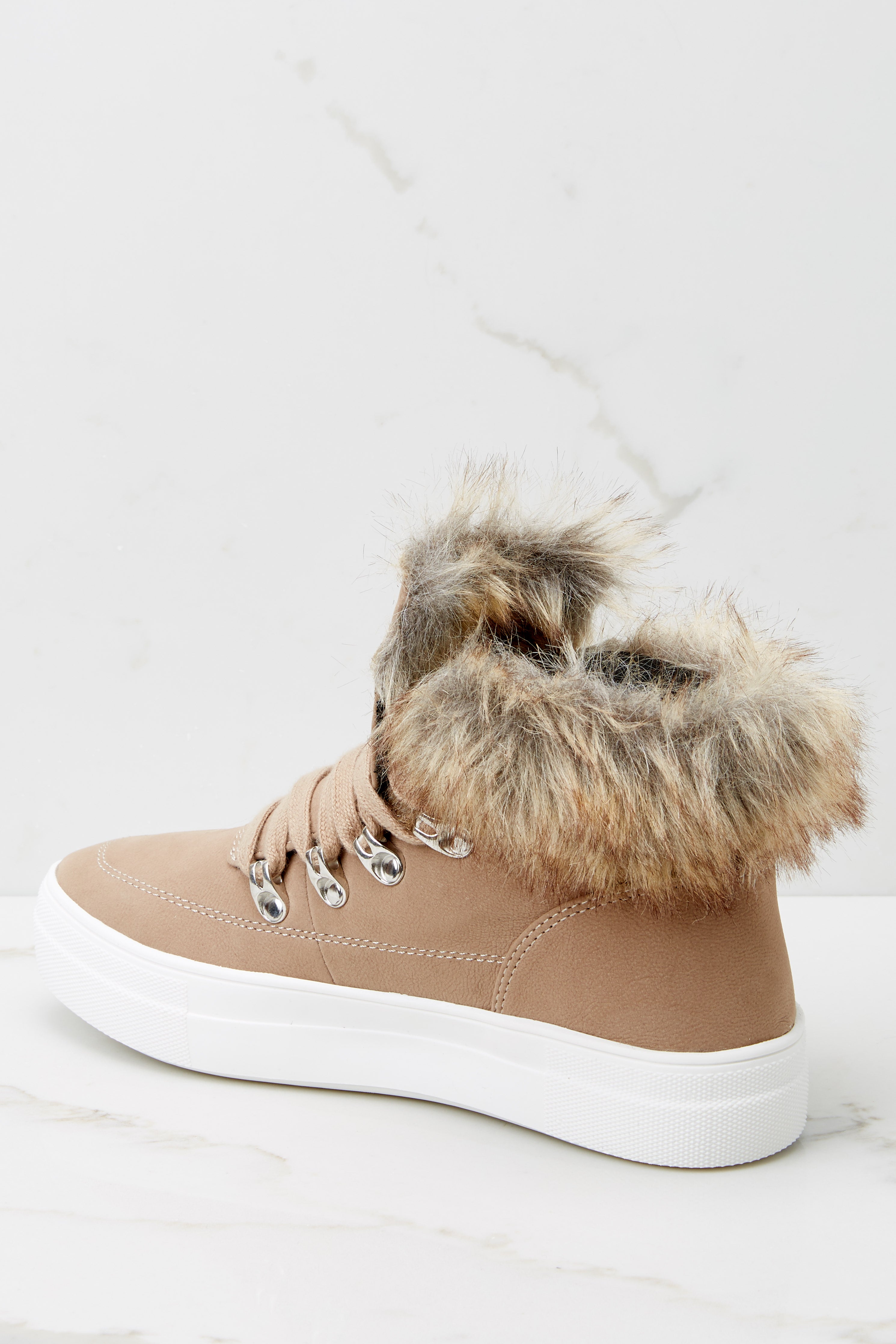 5 Warming Sign Taupe Sneakers at reddress.com