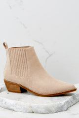 2 Seen You Before Taupe Ankle Booties at reddress.com