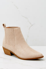 3 Seen You Before Taupe Ankle Booties at reddress.com