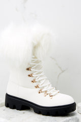 2 Melt The Snow White Vegan Fur Boots at reddress.com