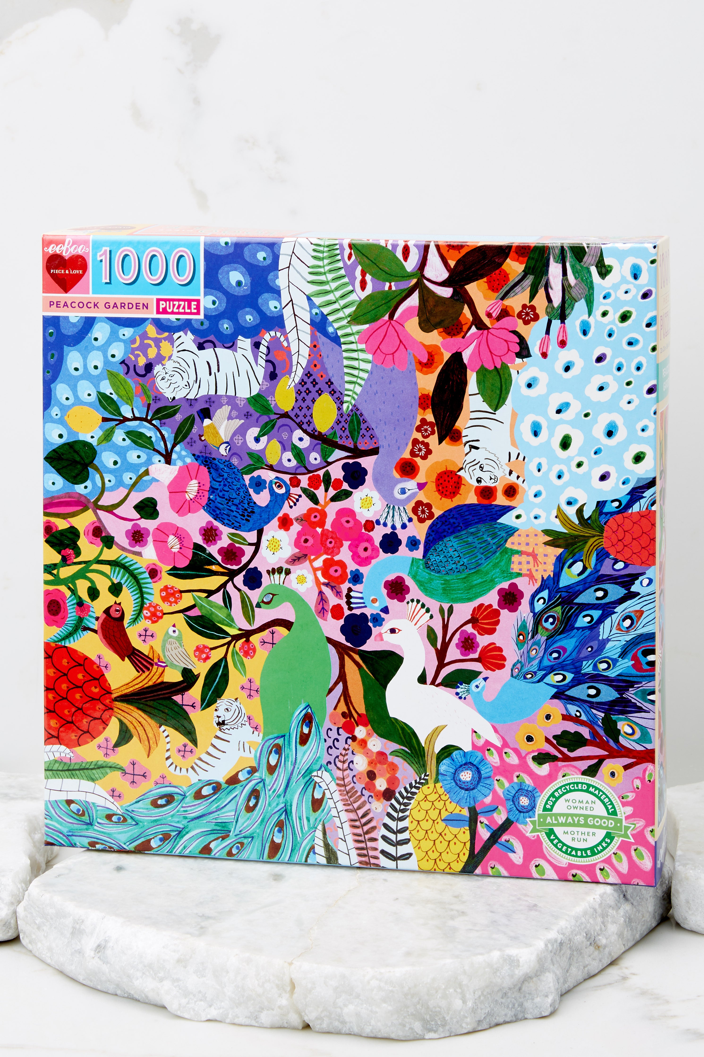 1 Peacock Garden Puzzle at Red Dress