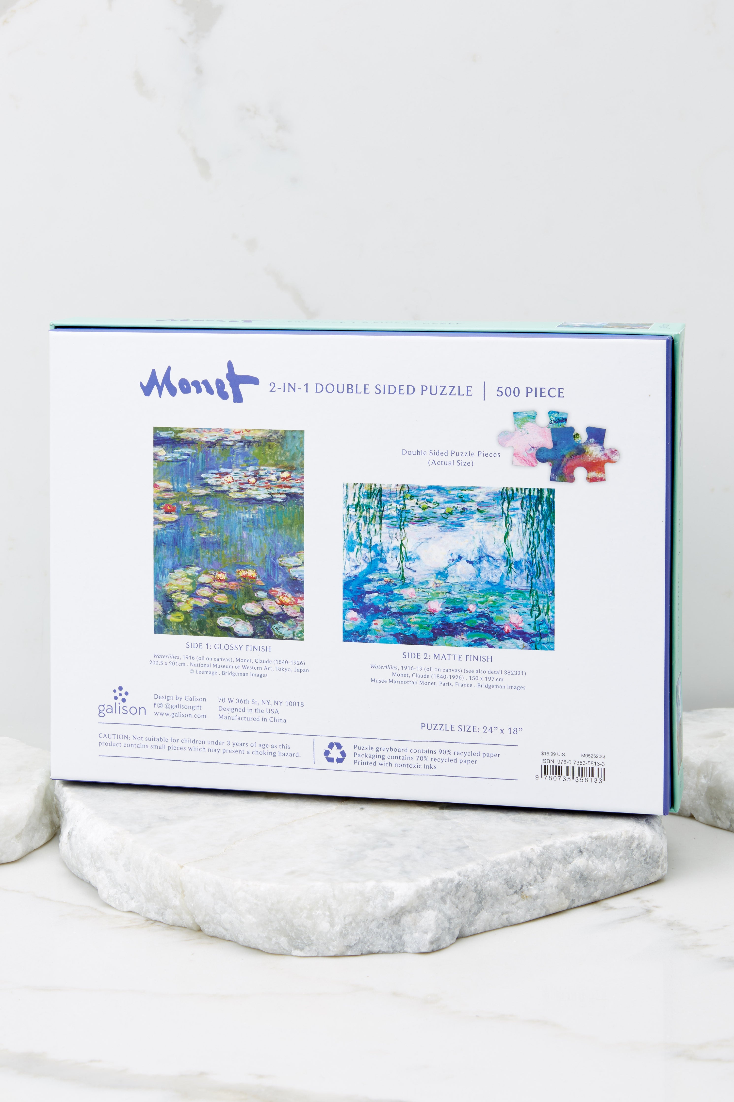 4 Monet Double Sided Puzzle at reddress.com