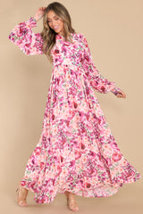 6 Covered In Sunshine Ivory Multi Floral Print Maxi Dress at reddress.com