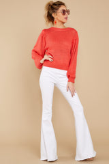 3 Doing My Best Coral Crop Sweater at reddress.com