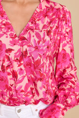 2 Blossom Boulevard Pink Floral Bodysuit at reddress.com