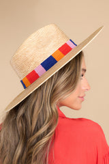 3 Cristina Natural Palm Hat at reddress.com