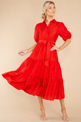 2 Win Their Hearts Red Midi Dress at reddress.com
