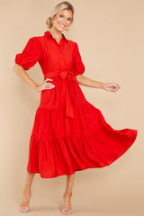 4 Win Their Hearts Red Midi Dress at reddress.com