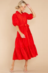 5 Win Their Hearts Red Midi Dress at reddress.com