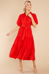 6 Win Their Hearts Red Midi Dress at reddress.com