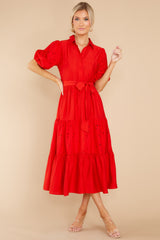 7 Win Their Hearts Red Midi Dress at reddress.com