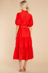 8 Win Their Hearts Red Midi Dress at reddress.com
