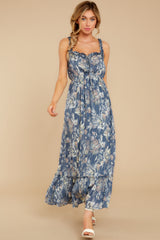 7 With Your Love Navy Floral Print Maxi Dress at reddress.com