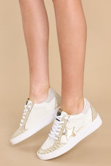 2 Denisse White Blush Croco Sneakers at reddress.com