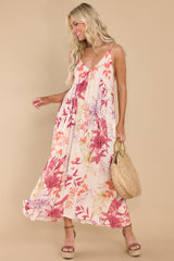 4 What's Mine Is Yours Beige Floral Dress at reddress.com