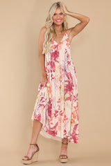 7 What's Mine Is Yours Beige Floral Dress at reddress.com