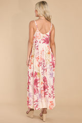 8 What's Mine Is Yours Beige Floral Dress at reddress.com