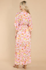 10 Unapologetic Feeling Pink Multi Print Maxi Dress at reddress.com