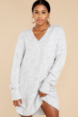 7 Forever In Love Heather Grey Tunic Sweater at reddress.com