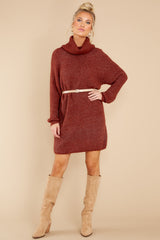 1 Shift In The Wind Copper Sweater Dress at reddress.com