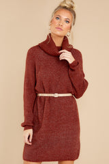 4 Shift In The Wind Copper Sweater Dress at reddress.com