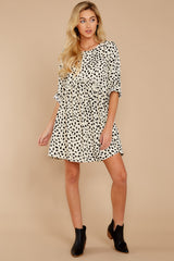 1 Major Mood Cream Cheetah Print Dress at reddress.com