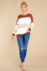 2 Sugar And Spice White Multi Stripe Sweater at reddress.com