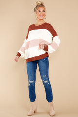 4 Sugar And Spice White Multi Stripe Sweater at reddress.com
