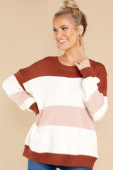 5 Sugar And Spice White Multi Stripe Sweater at reddress.com