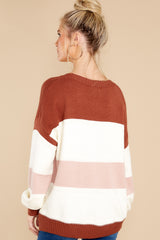 8 Sugar And Spice White Multi Stripe Sweater at reddress.com