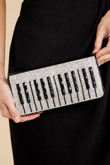 1 The Right Note Black Beaded Clutch at reddress.com