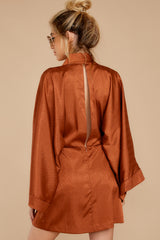 8 Till I Walk In Rust Orange Dress at reddress.com