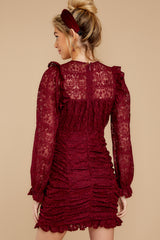 8 Talk About Love Burgundy Dress at reddress.com