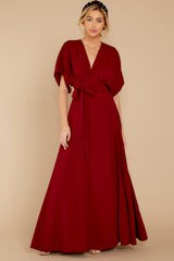 4 She Deserves It Burgundy Maxi Dress at reddress.com