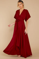 5 She Deserves It Burgundy Maxi Dress at reddress.com