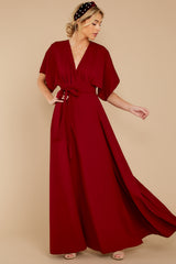 1 She Deserves It Burgundy Maxi Dress at reddress.com
