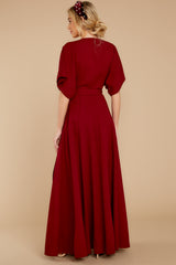 8 She Deserves It Burgundy Maxi Dress at reddress.com