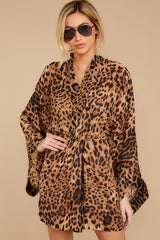 5 Till I Walk In Brown Leopard Print Dress at reddress.com