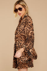 7 Till I Walk In Brown Leopard Print Dress at reddress.com