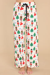 3 Dancing Holiday Ivory Print Pajama Pants at reddress.com