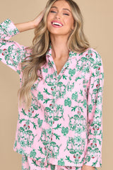 7 Wild Celebrations Blush Pink Print Pajama Set at reddress.com